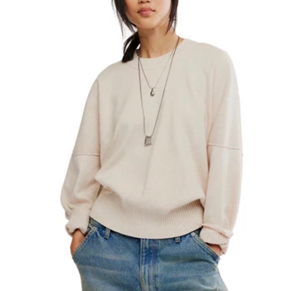 Free people Muse Pullover hi-low Crewneck sweater NWOT